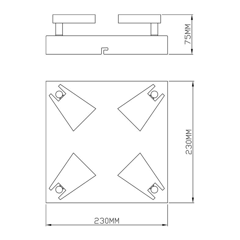 Lampa sufitowa LED biała SPAZIO