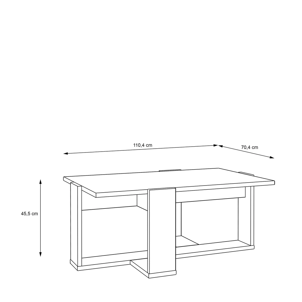 Stolik kawowy z białym blatem COFFEE TABLES