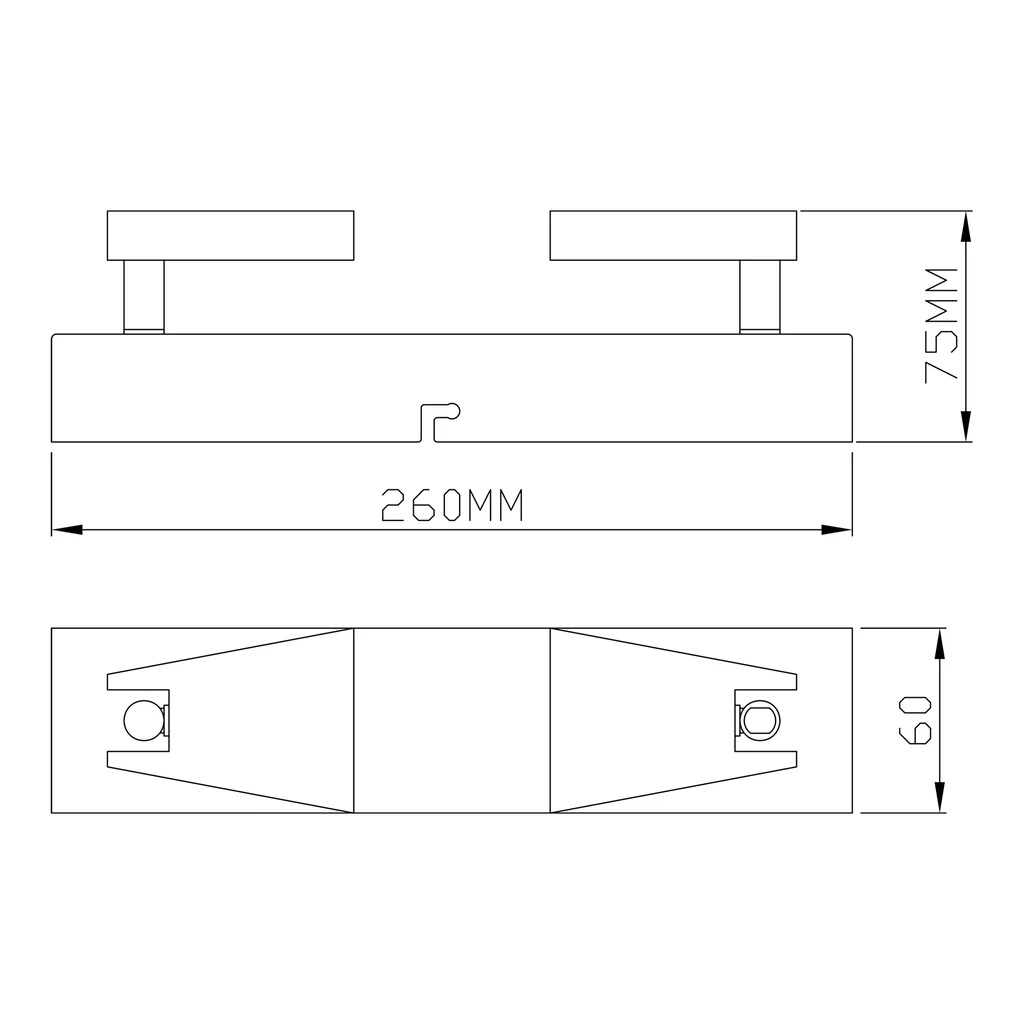 Listwa LED 2-punktowa biała SPAZIO