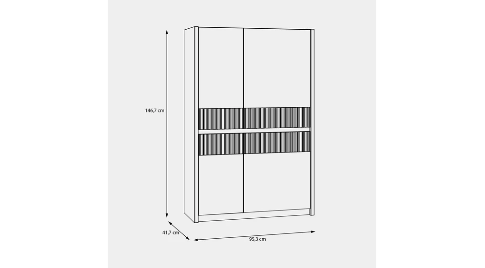 Komoda z oświetleniem OAK SQUERE 95,3 cm