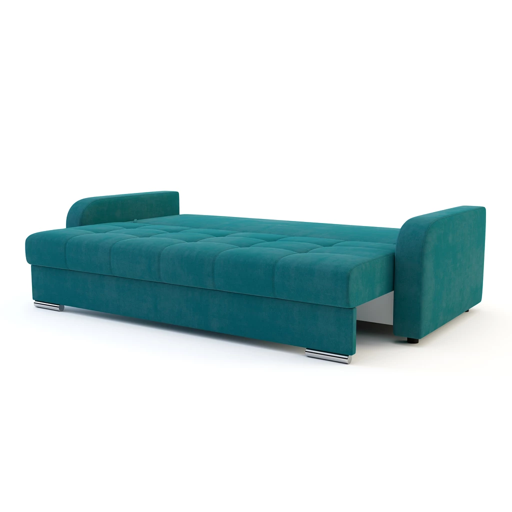 Sofa rozkładana turkusowa LEVI