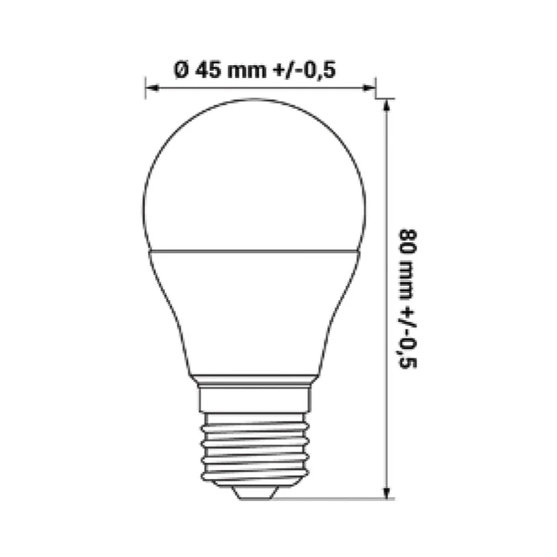 Żarówka LED E27 8W barwa ciepła AMM-E27-G45-8W-WW