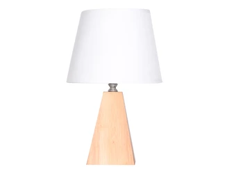 Lampa stołowa bambusowa abażur biały 31 cm