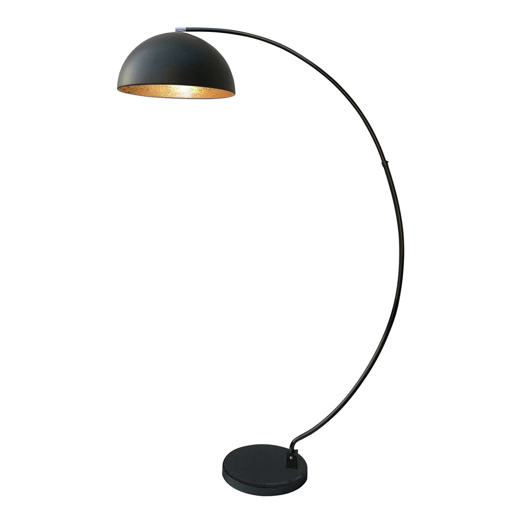 Lampa do salonu łukowa loftowa czarna LUZIA