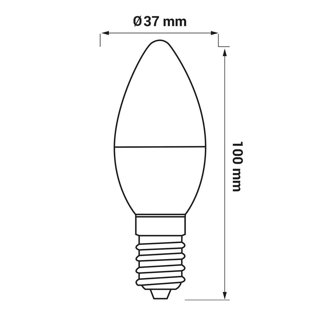 Żarówka LED E14 5W barwa neutralna ORO-E14-C37-TOTO-5W