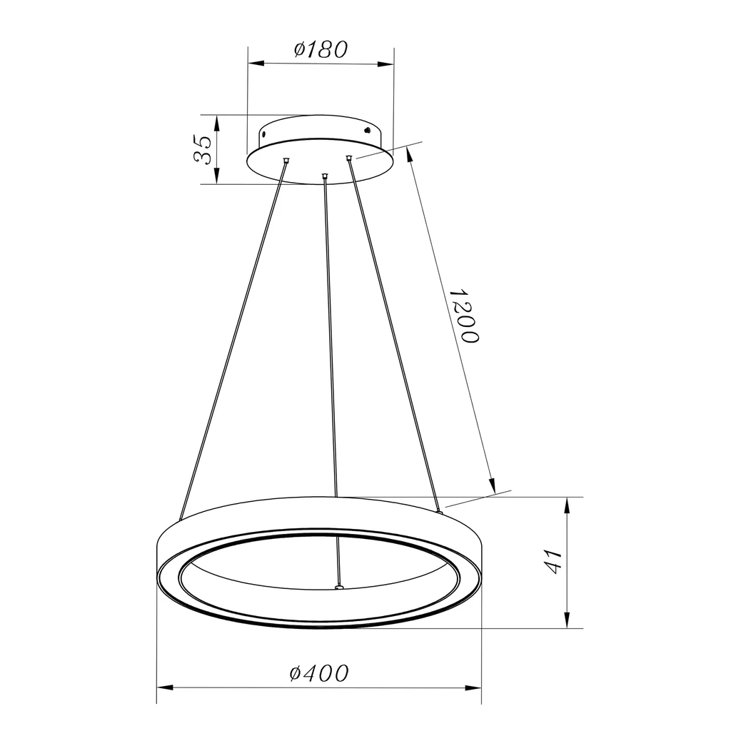 Lampa wisząca LED złota CARLO 40 cm