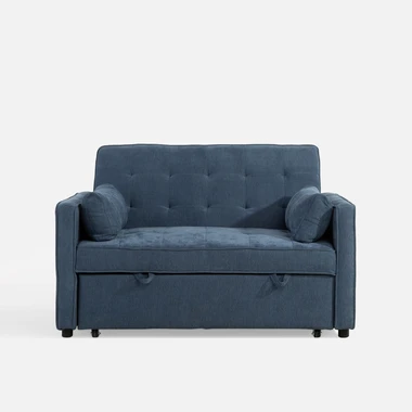 Sofa 133 cm niebieska SYLWERO