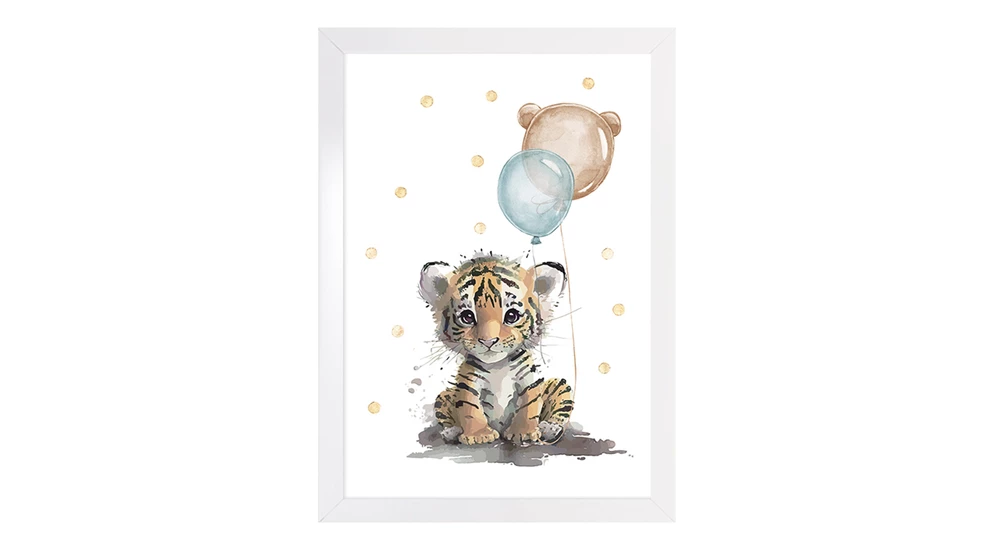 Obraz do pokoju dziecięcego LITTLE TIGER 20x30 cm