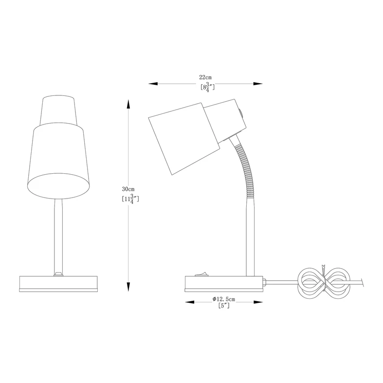 Biała lampa biurkowa z regulowanym ramieniem Idealnie sprawdzi się w pokoju młodzieżowym, gabinecie, jak również w centrum kącika majsterkowicza.