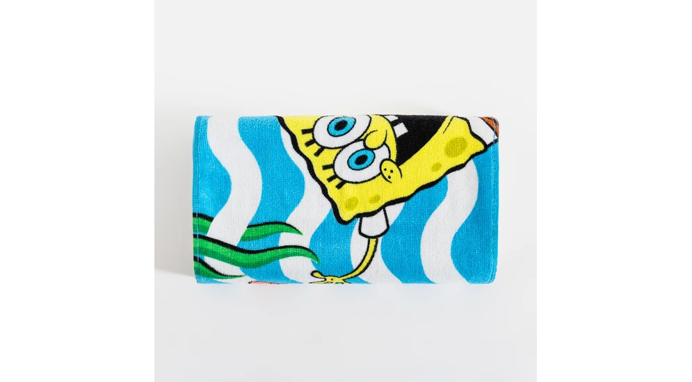 Ręcznik dla dziecka z wzorem bohaterów bajki Sponge Bob