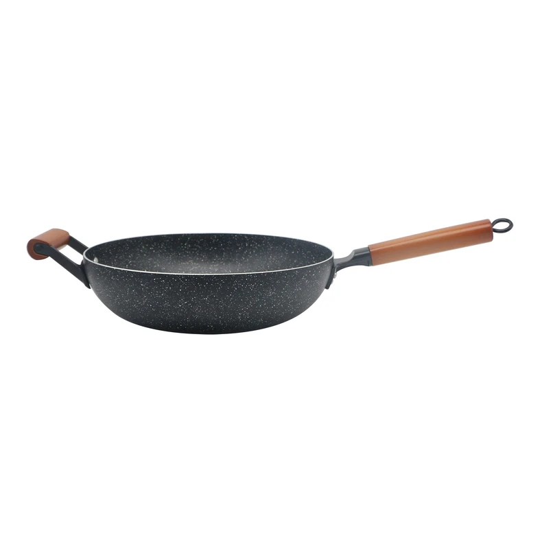 Patelnia WOK z drewnianą rączką 30 cm