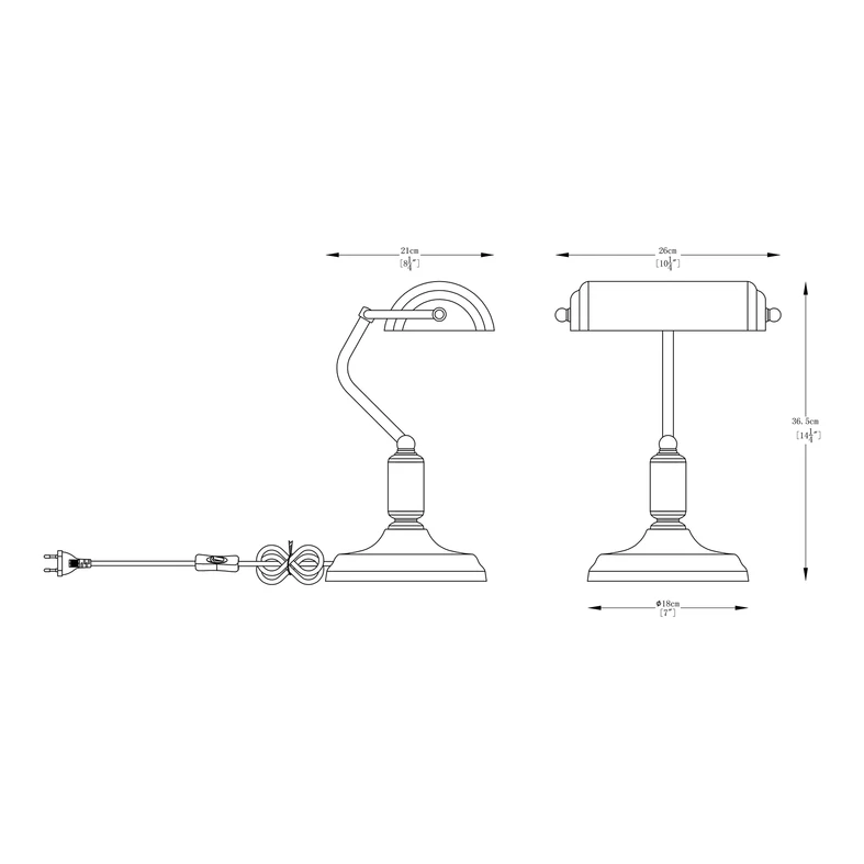 Lampa biurkowa retro czarno-złota ROMA