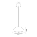 Lampa wisząca czarna jasne drewno ELGUND 28 cm