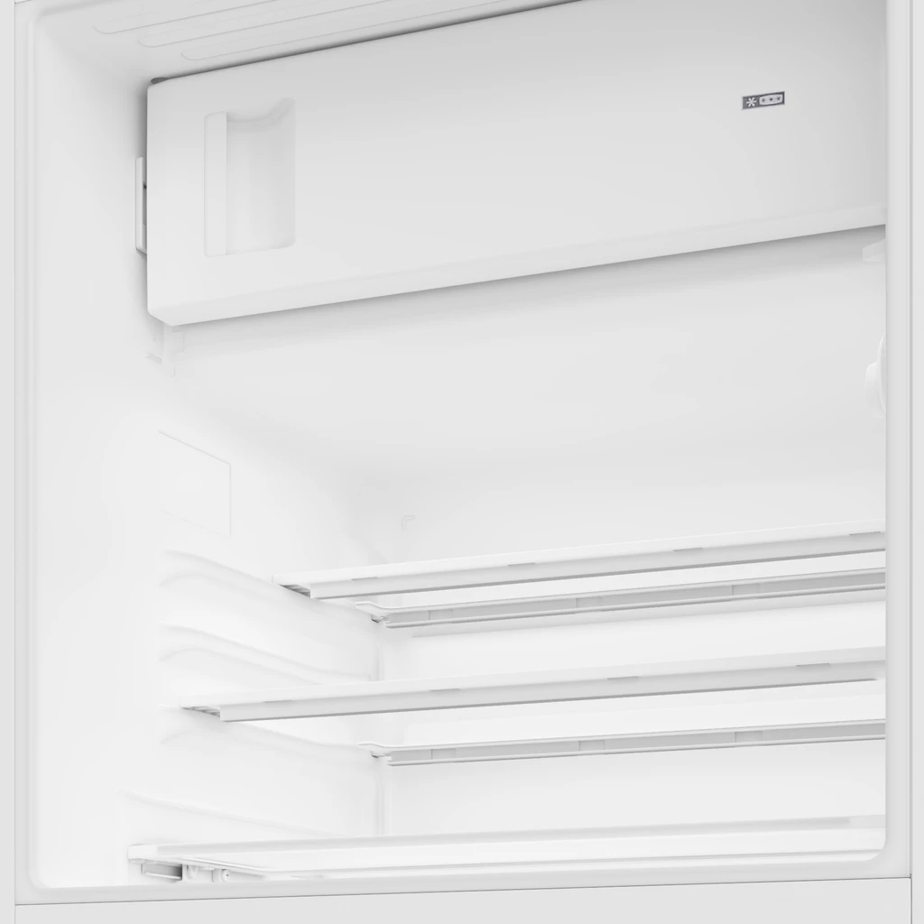 Wnętrze lodówki BEKO BU1154HCN - 3 półki i zamrażalnik.