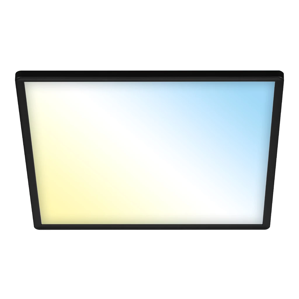 Plafon SLIM LED z pilotem czarno-biały 42x42 cm