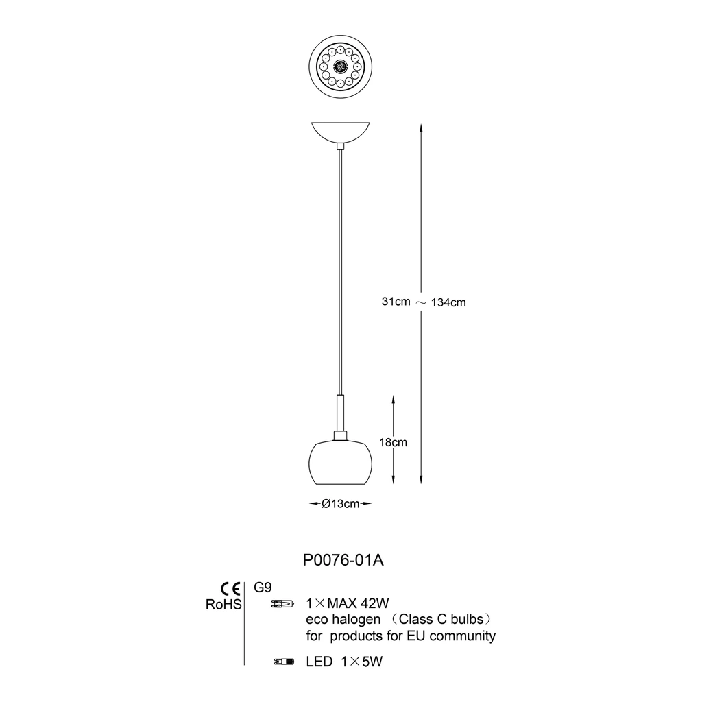 Lampa wisząca CRYSTAL 1