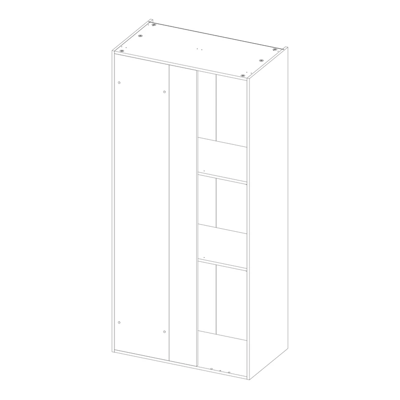 Korpus QUBIK słupek narożny 100x214,6 dębowy