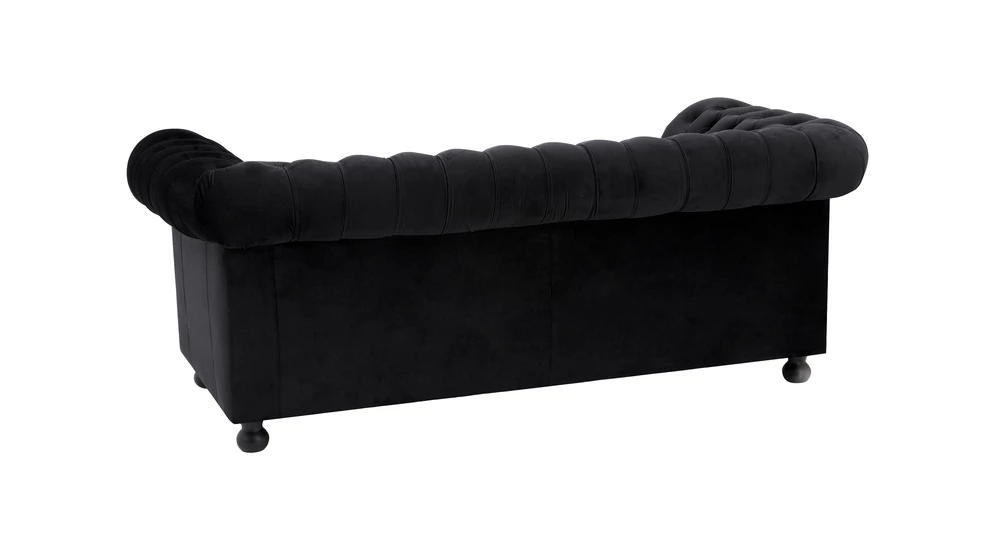 Sofa glamour rozkładana czarna CHESTER