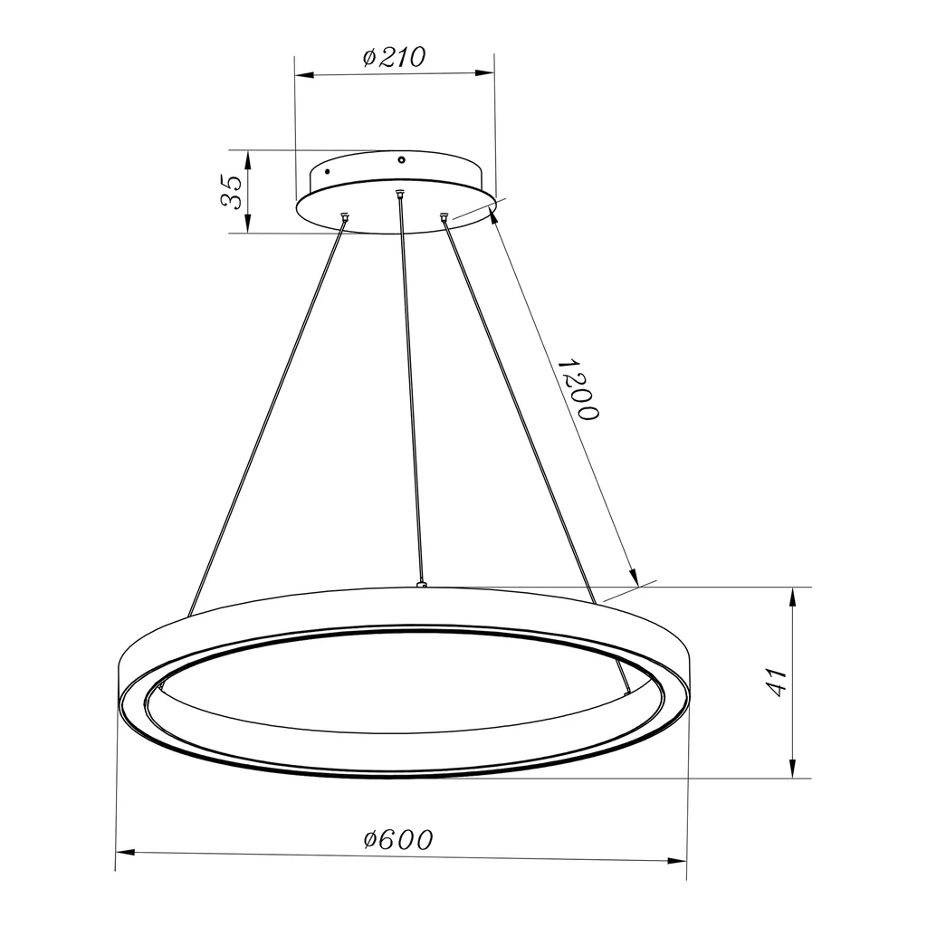 Lampa wisząca LED złota CARLO 60 cm