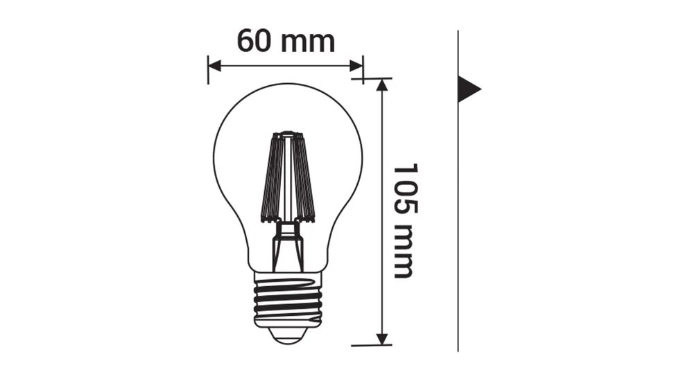 Żarówka LED E27 7W barwa neutralna ORO-E27-FL-CLARO-7W-DW