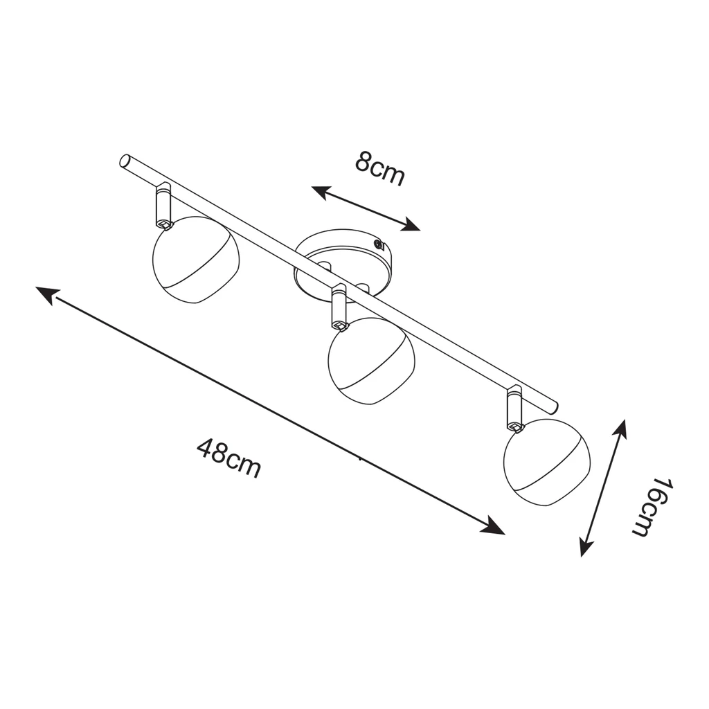 Lampa sufitowa GASTER biała GU16016-3TU-WH