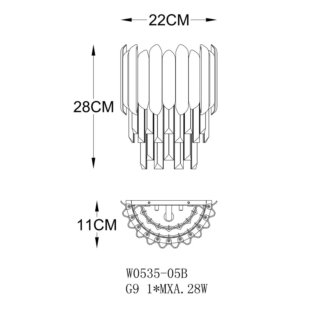 Kinkiet GLADIUS W0535-01B-B5AC