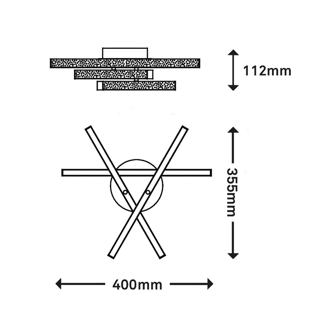 Lampa sufitowa LED brokat chrom REY 40 cm