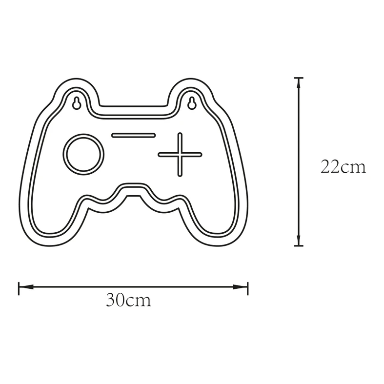 Lampka GAMEPAD LED - wymiary.