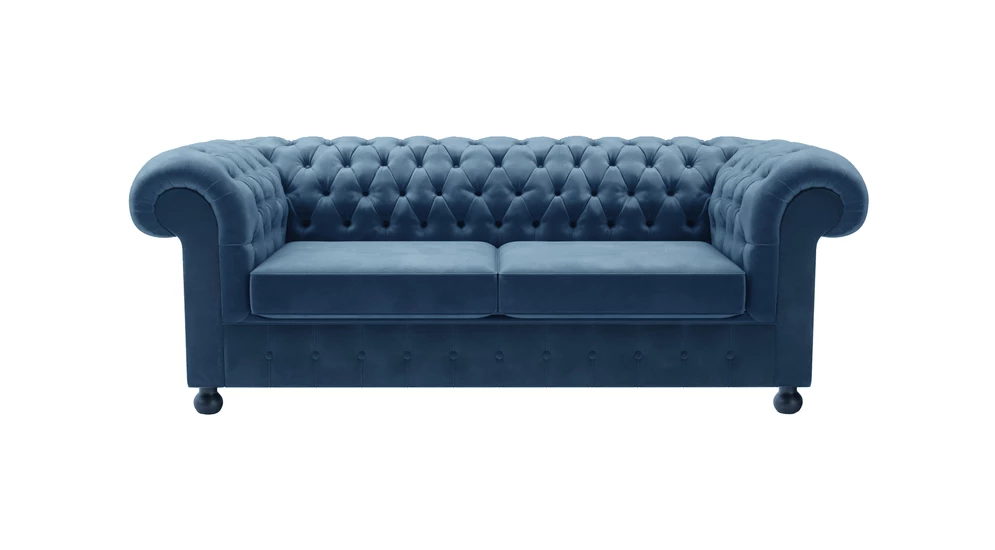 Sofa welurowa granatowa CHESTER