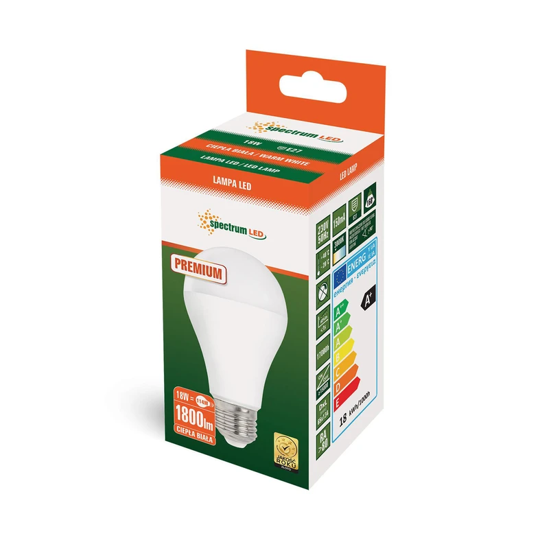 Żarówka LED GLS 18W SPECTRUM 14248 barwa ciepła