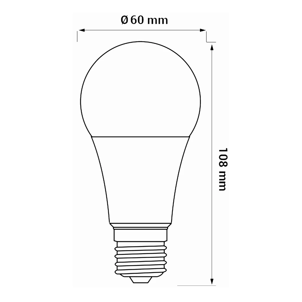 Żarówka LED E27 8,5W barwa ciepła ORO-ATOS-E27-A60-8,5W-WW