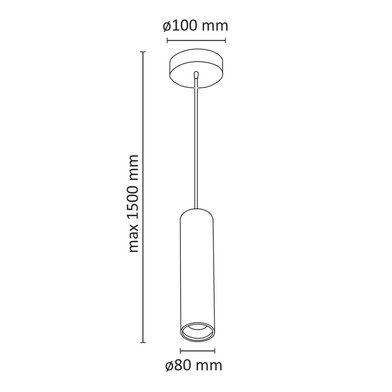 Lampa wisząca tuba czarno-złota LATI I