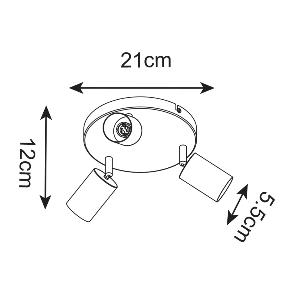 Lampa sufitowa 3-punktowa czarno-złota VILA