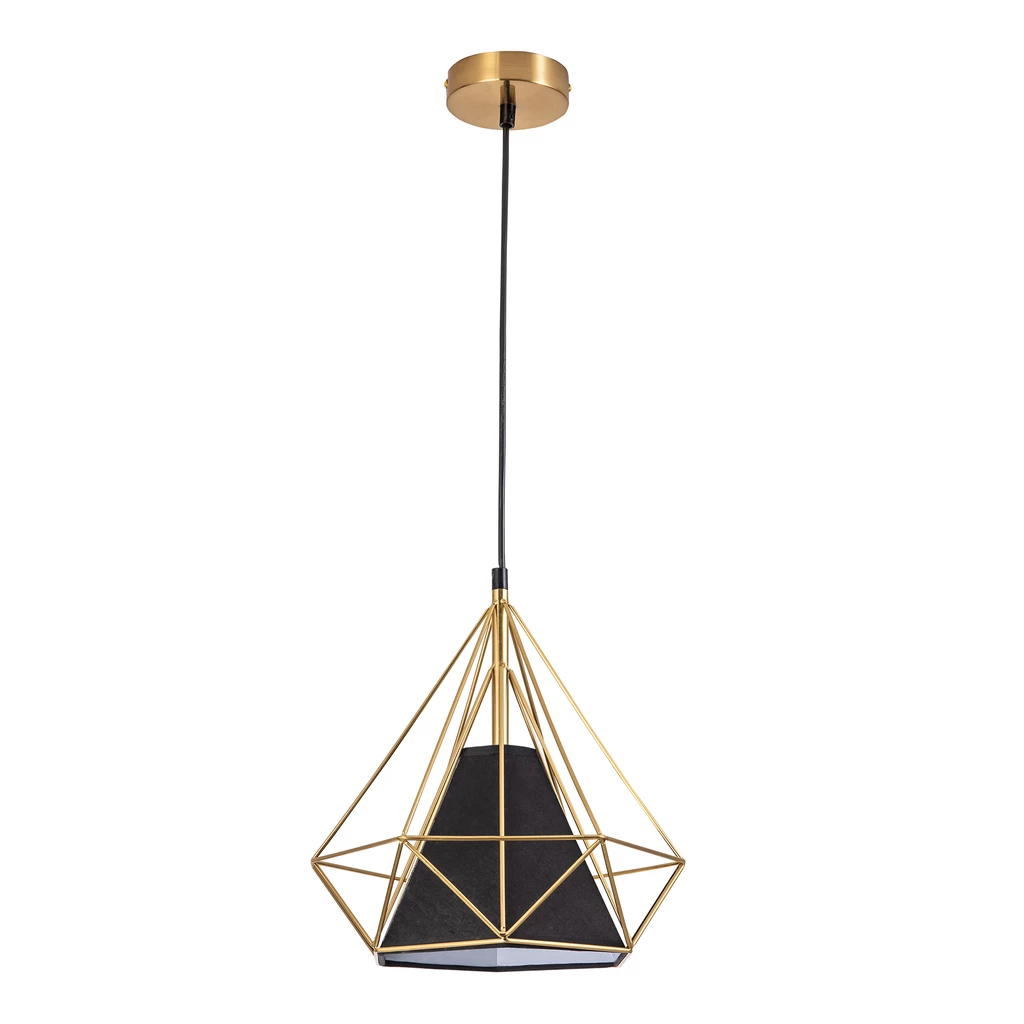 Lampa wisząca geometryczna czarno-złota HIRA I