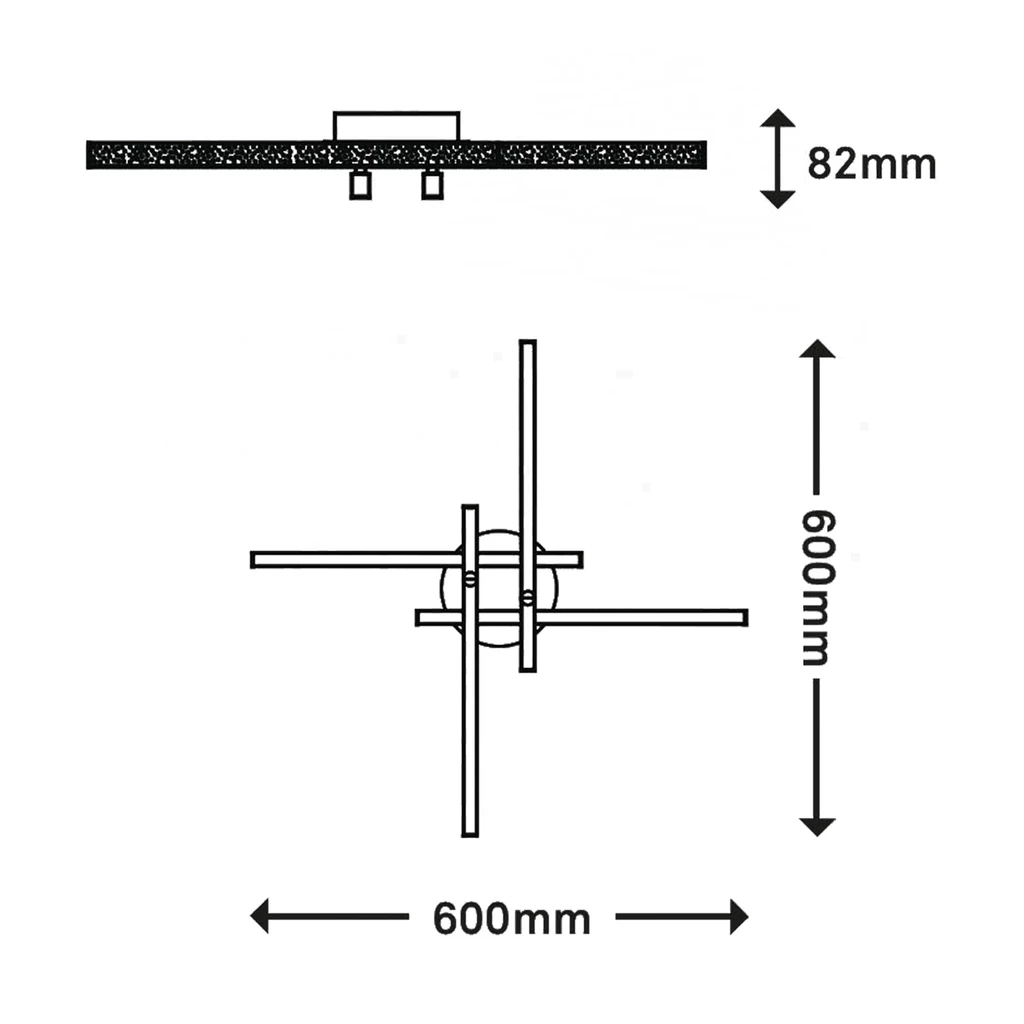 Lampa sufitowa LED brokat chrom REY 60 cm