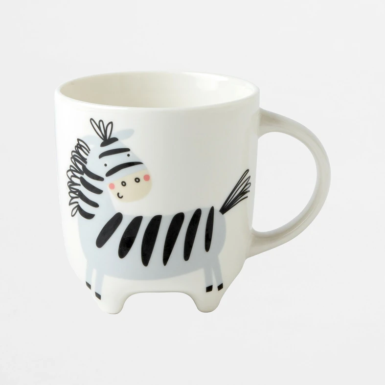 Kubek ZEBRA 330 ml wykonany z porcelany New Bone China.