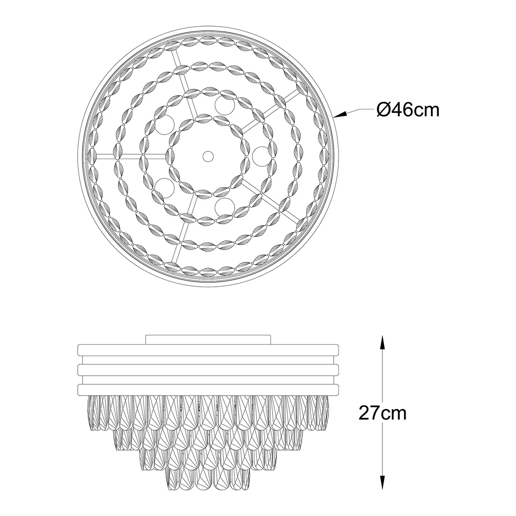 Lampa sufitowa NAICA C0525-05A-P7D7