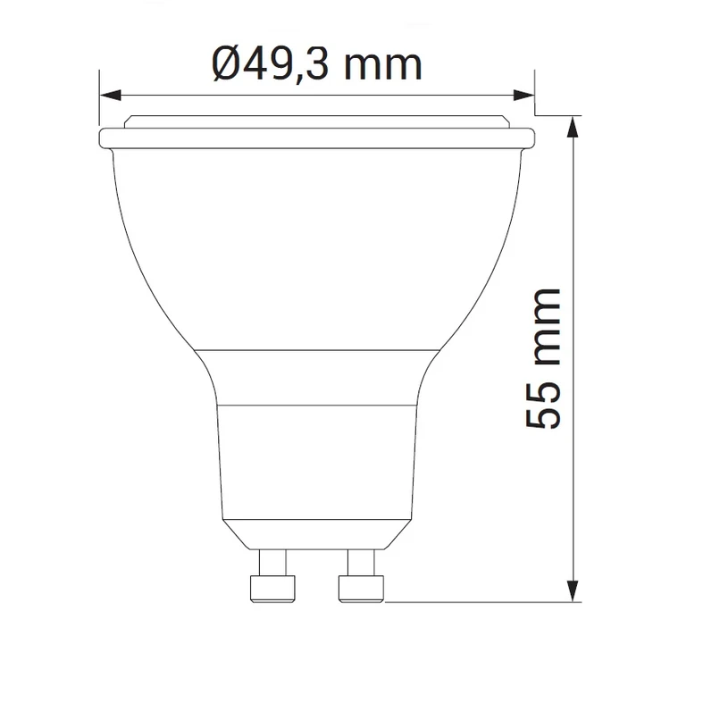 Żarówka LED GU10 4W barwa zimna ORO-GU10-TOTO-4W