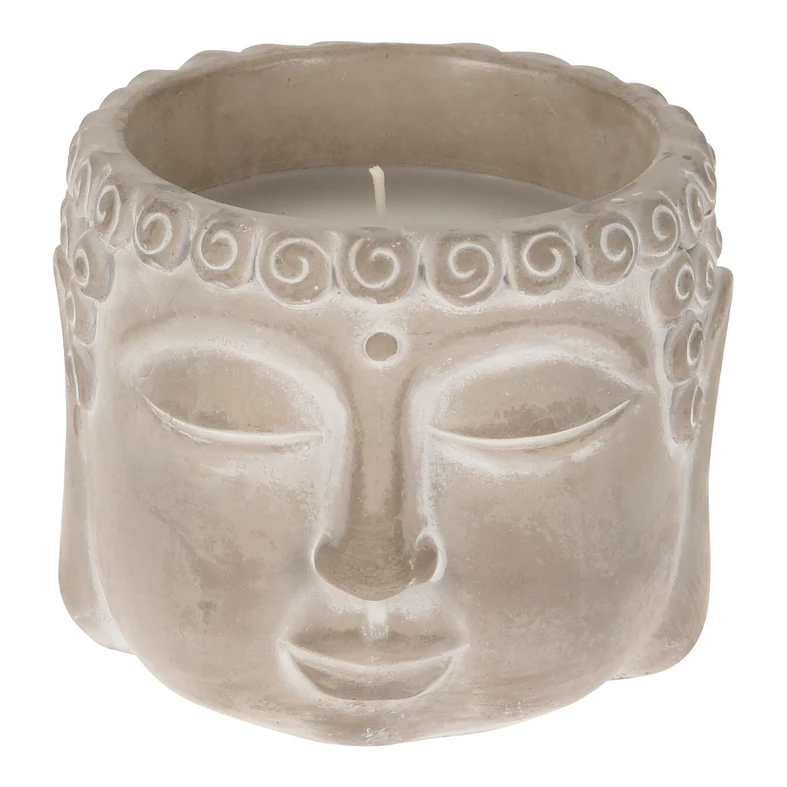 Świeca citronella w ceramice BUDDA 9 cm, mix kolorów