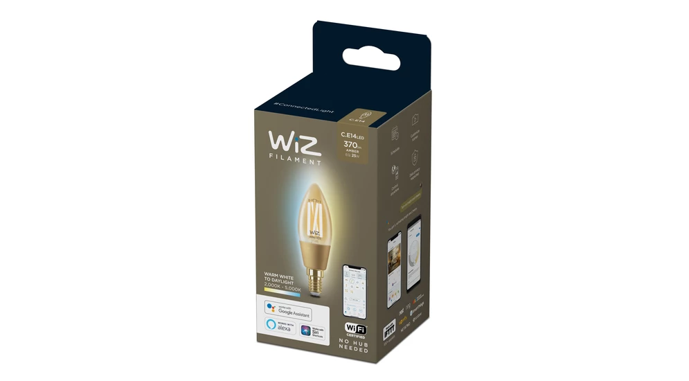 Żarówka ozdobna LED E14 4,9W świecowa WI-FI C35 AMBER WiZ