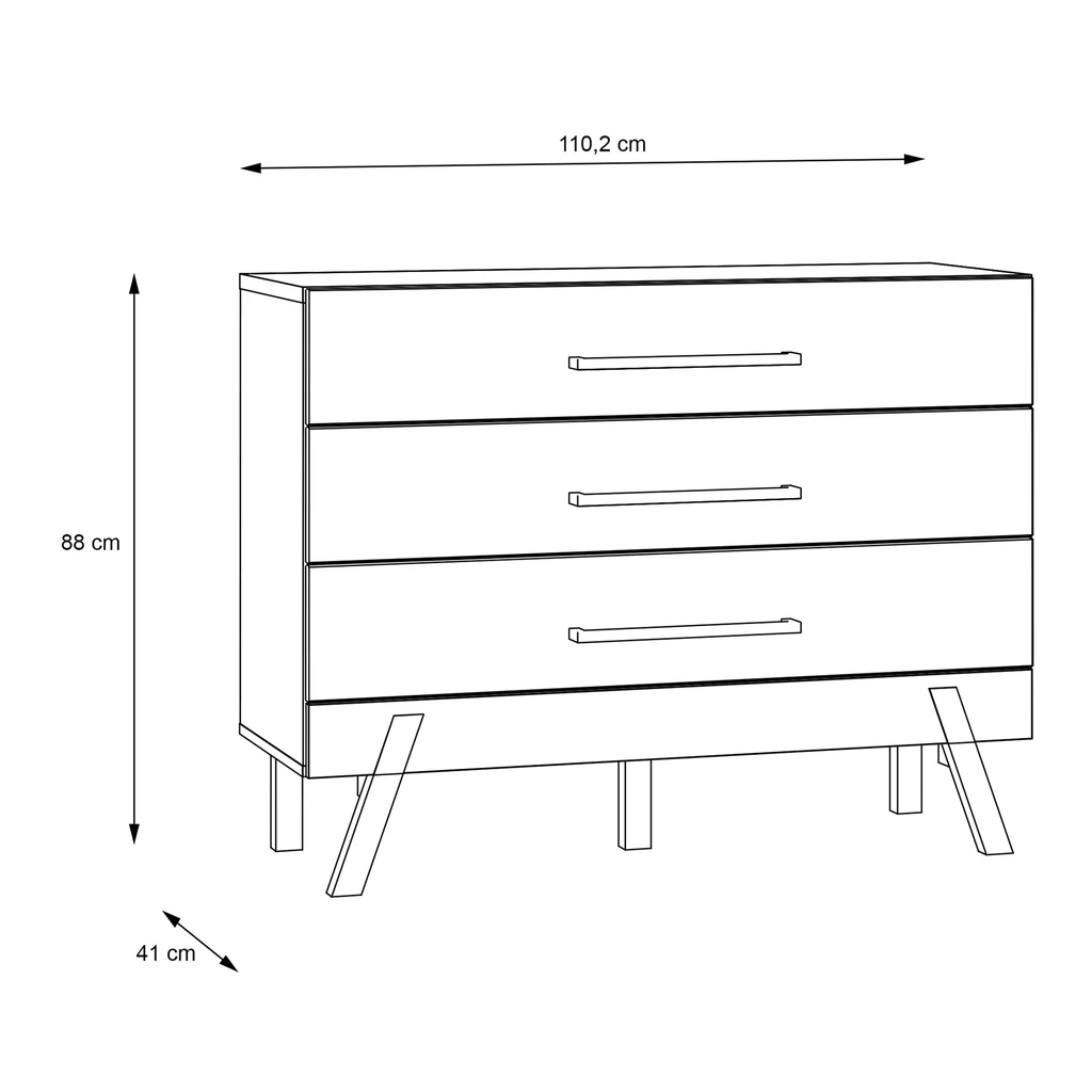 Komoda z 3 szufladami KYA