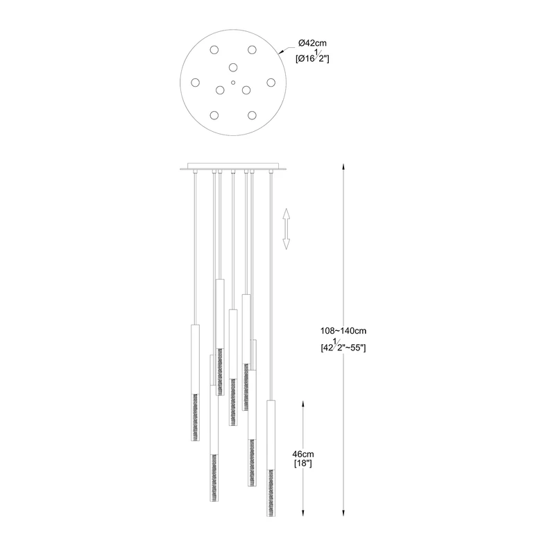 Lampa wisząca ONE LED P0461-09L-B5P7