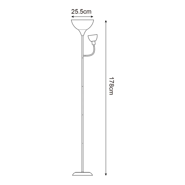 Lampa podłogowa czarna PESO