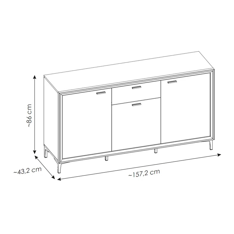 Komoda z szufladą MARINELLA 157,2 cm