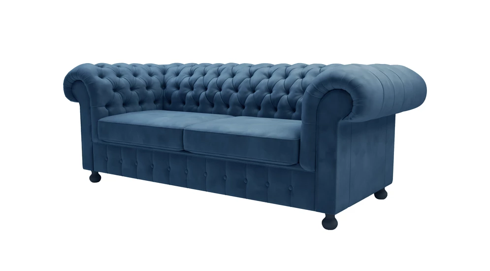 Sofa welurowa granatowa CHESTER