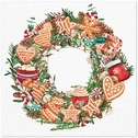 Serwetki bożonarodzeniowe GINGERBREAD WREATH 20 szt.