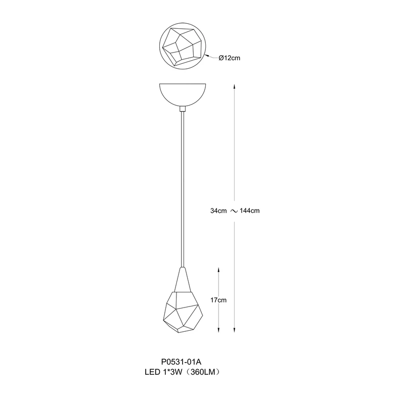 Lampa wisząca ORE P0531-01A-F4AC