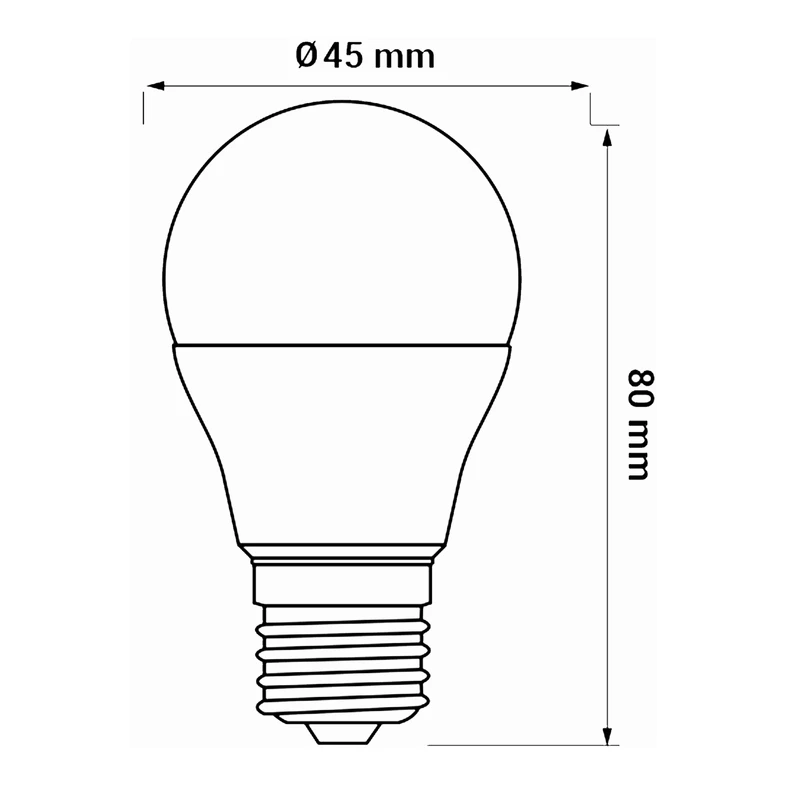 Żarówka LED E27 5W barwa zimna ORO-E27-G45-TOTO-5W-CW