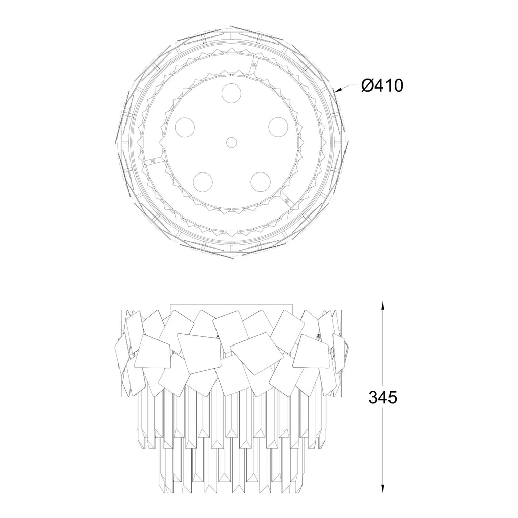 Lampa sufitowa QUASAR C0506-05A-B5AC