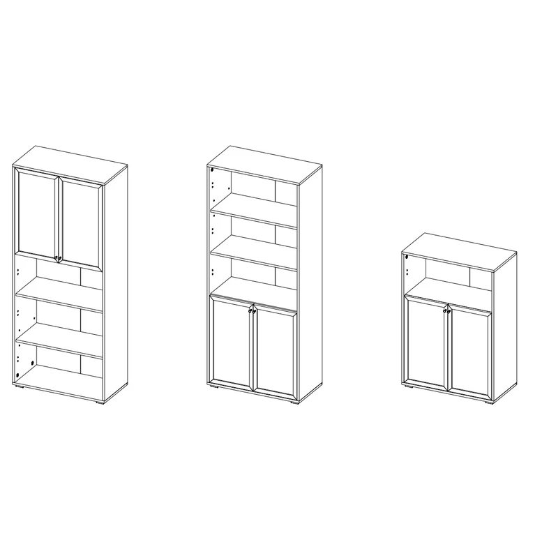 Komplet 2 frontów CUBE 74x38 cm, wiśnia havana